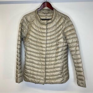 Athleta lightweight gray goose down puffer jacket